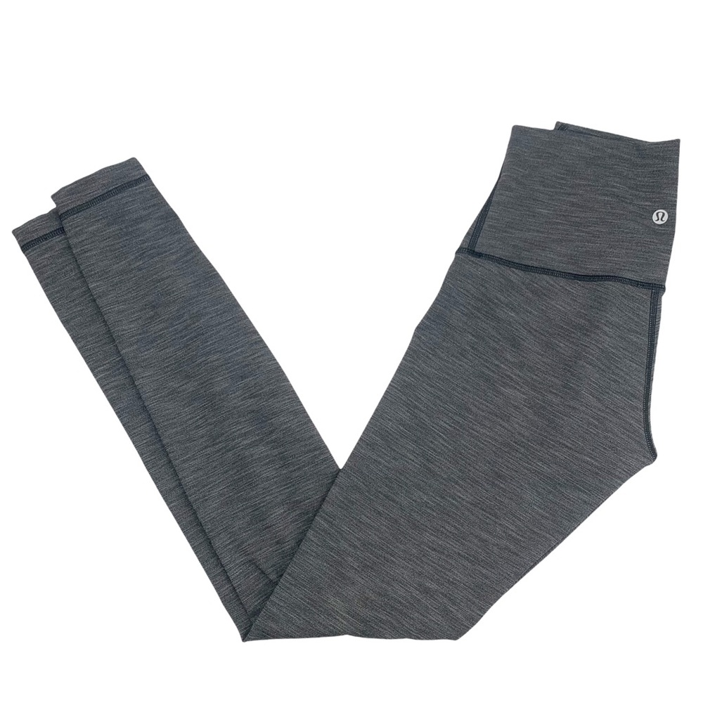 Lululemon Wunder Under Hi-Rise Tight Grey Space Dye 30" Size 6